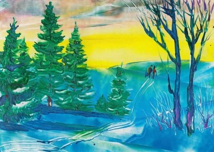 Как нарисовать лес ребенку 7 лет